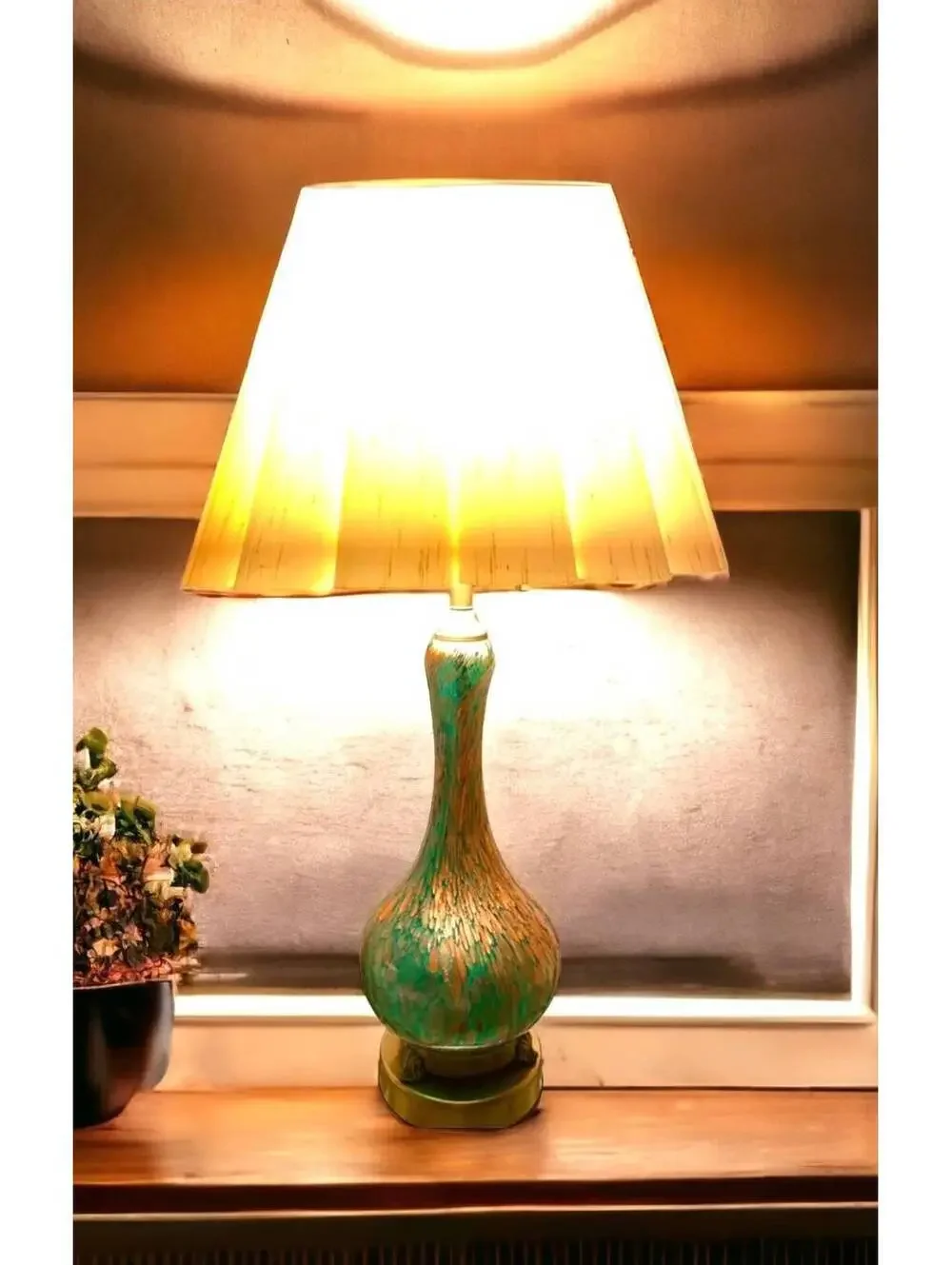 MCM Italy Fratelli Toso Murano Copper Aventurine Lamps Italy